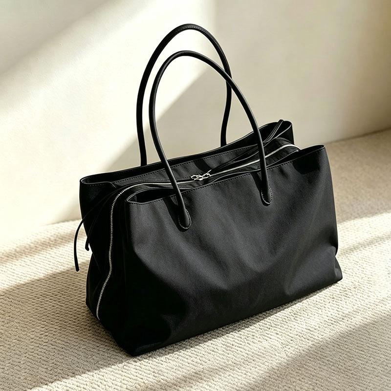 Tote bag lightweight nylon large bag large capacity multi-compartment commuter bag minimalist design women's bag