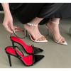 Fashion New Style Street Fashionable Buckle Strap Black Women Party Prom Shoes Sexy Fetish Stiletto Sandals Gladiator High Heels Sandals