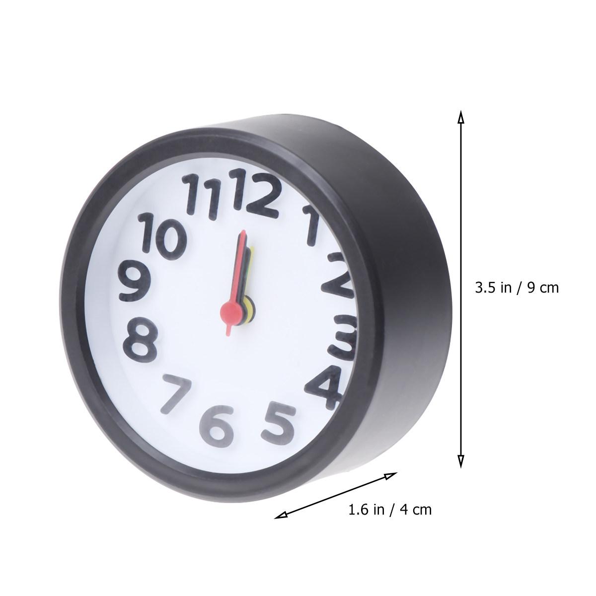 Round Plastic Alarm Clock with Luminous Hands Alarm Wall Hanging Desktop Clock for Bedroom Home Decoration Black чёрный