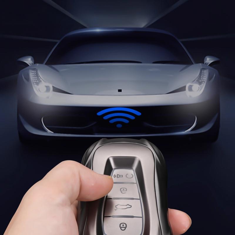 Car Remote Key Case Metal for Geely Monjaro L Boyue L Starry Emgrand Binrui Cool Coolray Key Holder Protector Shell Keychain Fob