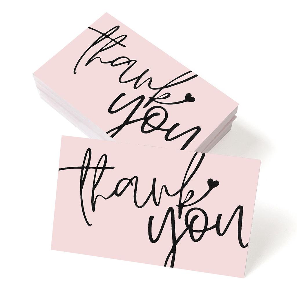 50/100pcs/pack Thank You Cards Gift Gift Holiday Greeting Cards Wedding Business Party Invitation
