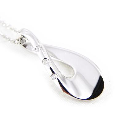 [H3416] - Silberne 'Cuddle'-Halskette in Weiß