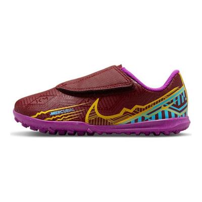 Vapor 15 Club Round Toe Comfortable Low Top Kids Soccer Shoes Kids Soccer Shoes Brown Purple DO9798-694