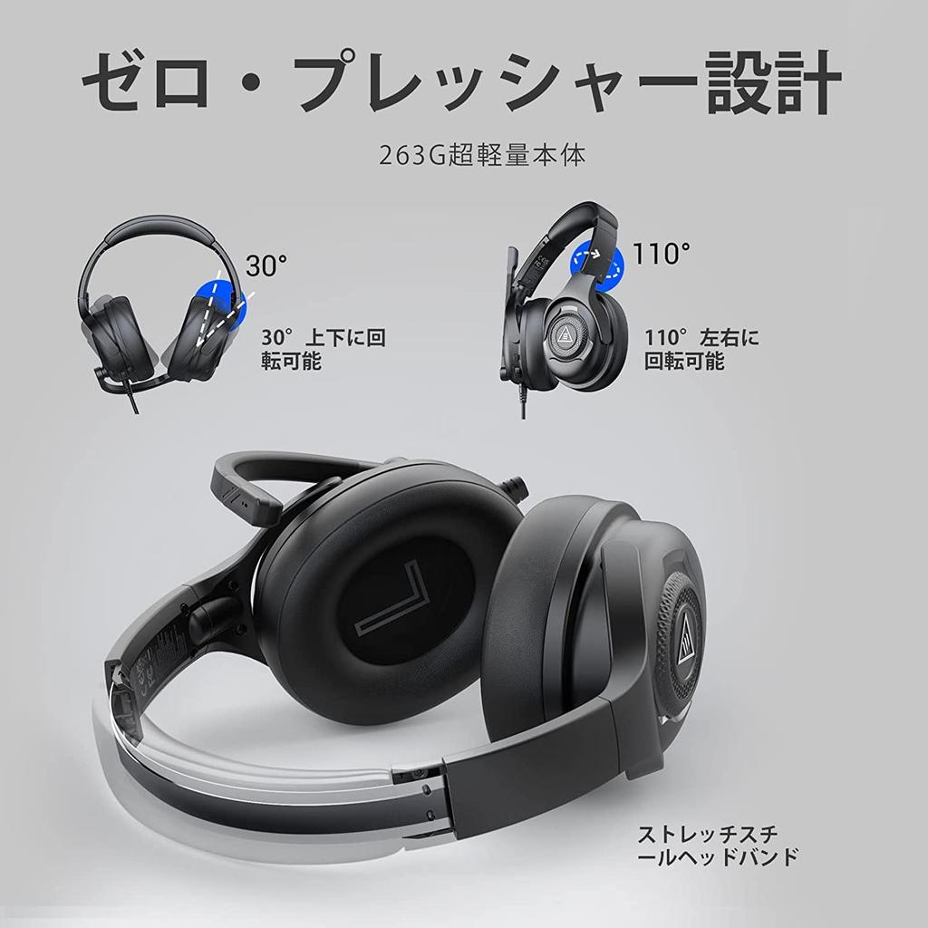 EKSA Headset with Noise Canceling Microphone PC Headset 263g Lightweight with Volume Adjustment Over Ear Headphones Wired Headphones Compatible with