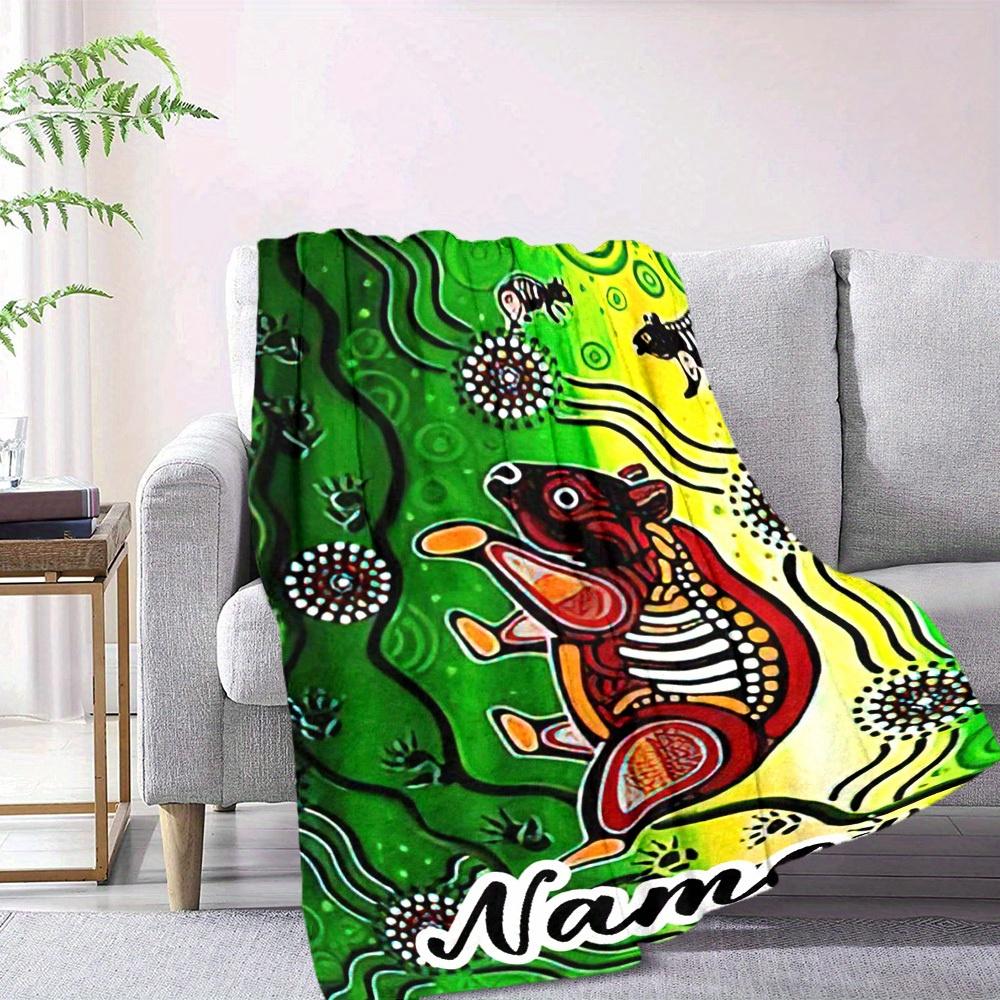 240Gm2 Beach Please Outdoor Customize Your Name Blanket Comfortable Soft Lightweight Allseason Multipurpose Blanket For Travel Camping Picnics Sofa