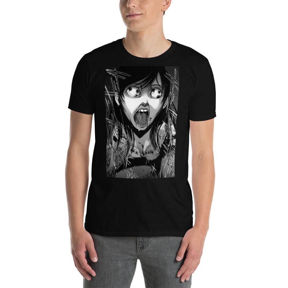 Creepy Horror Possessed Anime Girl Goth Gothic Short-Sleeve Unisex T-Shirt