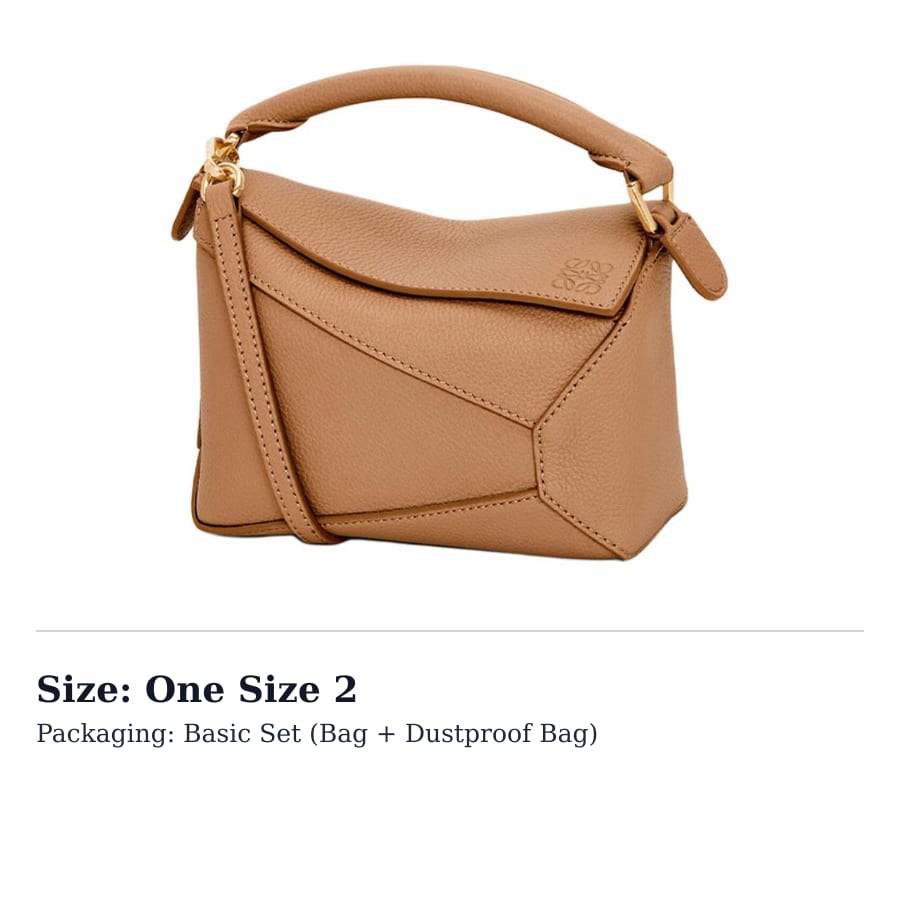 Loewe Puzzle Soft Grain Calfskin Handbag Mini Women's Toffee A510P88X16-5542