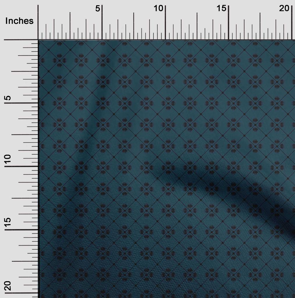 oneOone Cotton Flex Fabric Geometric Ikat Print Sewing Fabric BTY 40 Inch