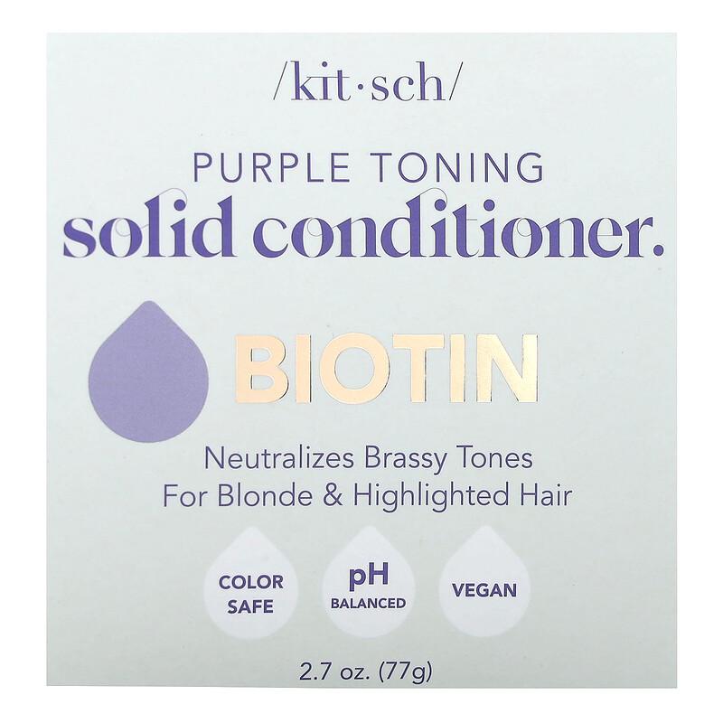 Purple Toning Solid Conditioner Bar, Biotin, Orange Blossom & Jasmine, 1 Bar, 2.7 oz (77 g)