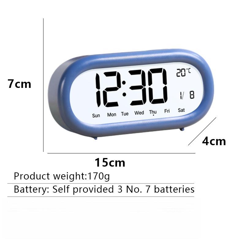 Minimalist LCD Digital Alarm Clock for Kids & Students, Smart Bedroom Desk Electronic Clock, Study Timer