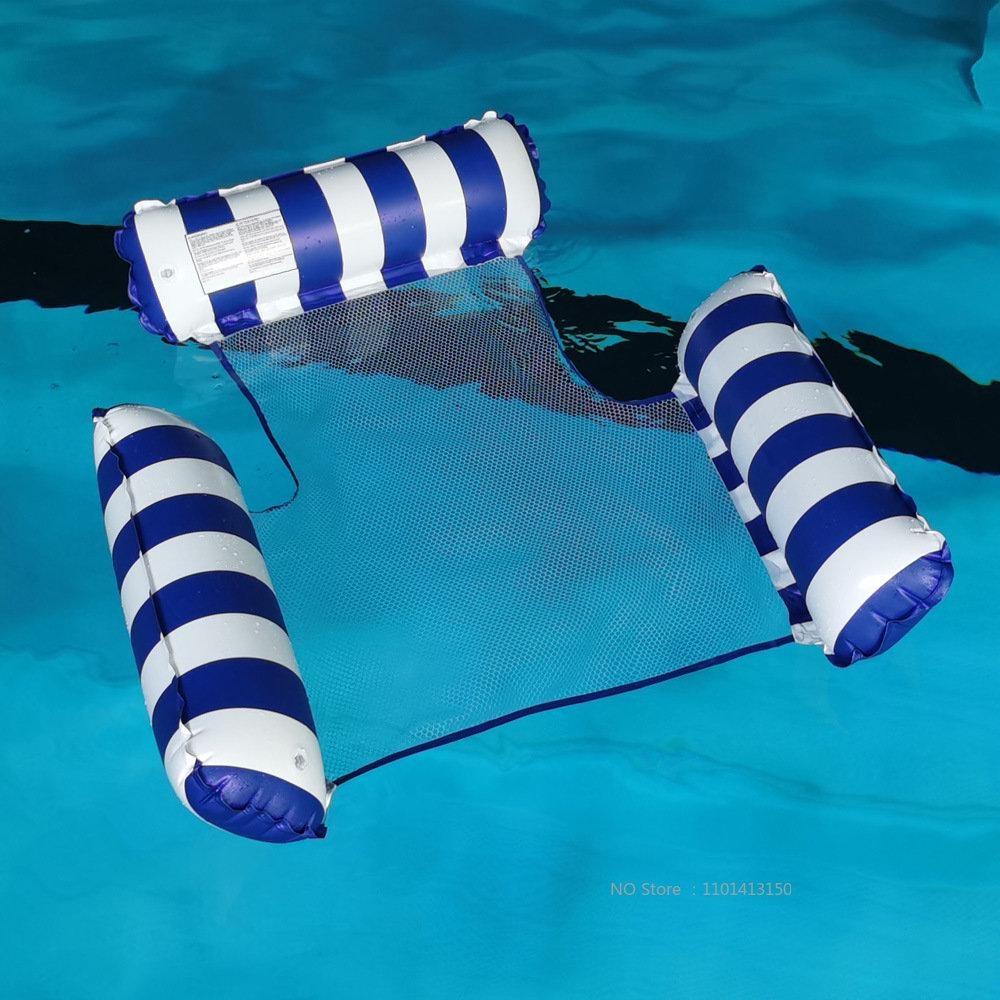 Water Hammock Recliner Inflatable Floating Swimming Mattress Sea Swimming Ring Pool Party Toy Lounge Bed For Swimming