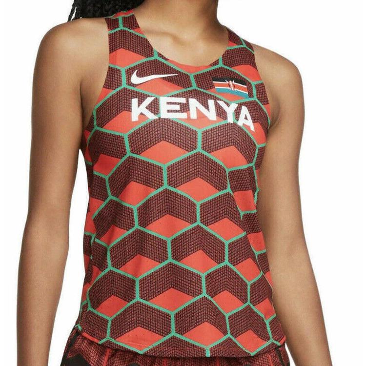 Nike Aeroswift U-Ausschnitt Pullover Letter Ärmellose Weste Damen Tops Rot Grün CV0381-673
