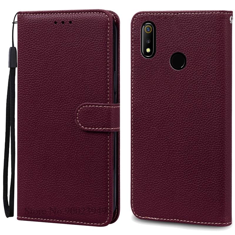For Realme 3 Case Soft Pu Leather Flip Wallet Case For Realme 3 Pro Case Phone Cover For Realme 3 Pro Coque Fundas Bumper