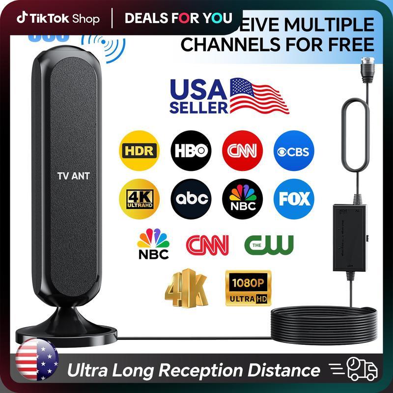 

2026 Latest Preview: Hot Selling Item - European and American Trendy Indoor Wide-Angle TV Antenna чорний