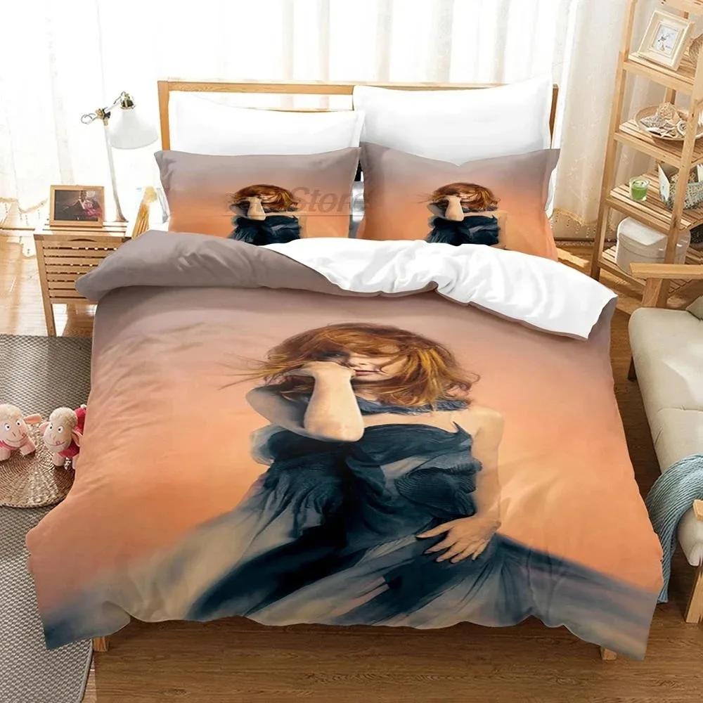 Mylene Farmer Bettwäscheset Einzelbett Twin Full Queen King Size Bettset Aldult Schlafzimmer Bettdeckenbezug Sets 3D Bettwäsche Set