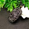 Genuine Obsidian Rainbow Eye Dragon Pendant Necklace for Men and Women - Zodiac Charm & Jade Birthday Gift