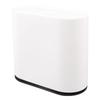 Plastic Trash Can with Press Type Lid Big White Garbage Container Bin for Bathroom Bedroom Kitchen Office