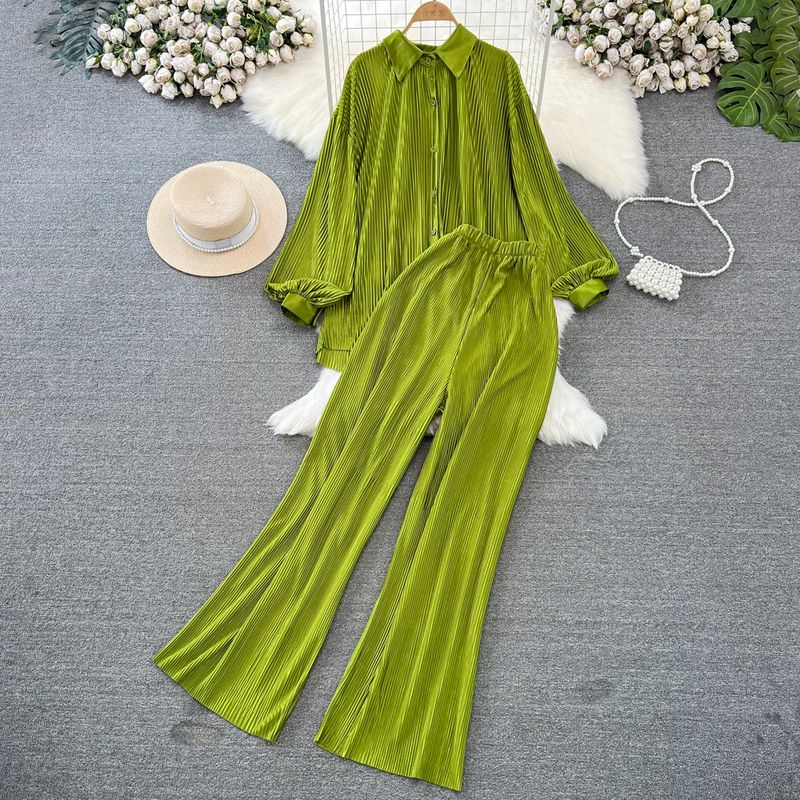 Sanzhai Ruched Socialite Lantern Single-Breasted Fashion Suit