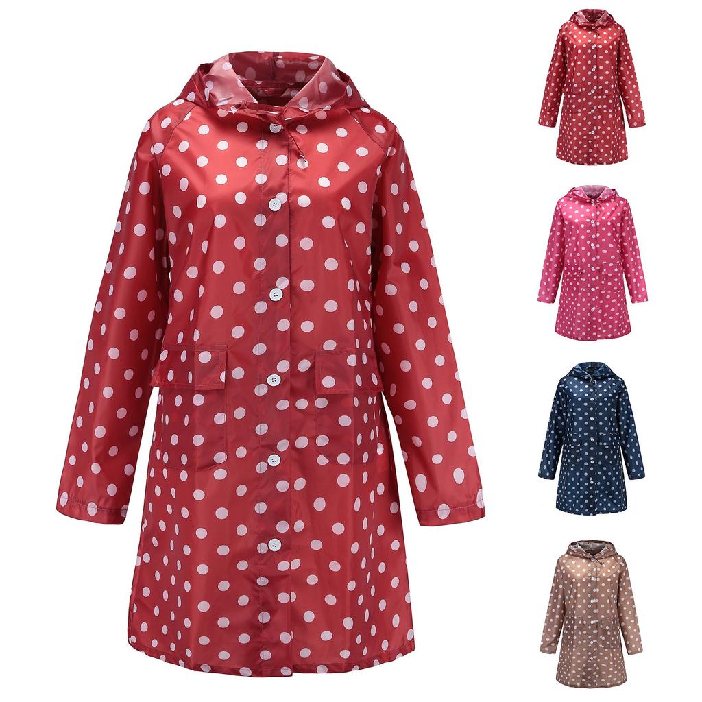 Women's Wave Rain Jacket Outdoor Waterproof Windproof Coat Outwear