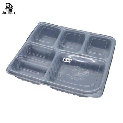 Hehe De Disposable 6-Compartment Rectangular Meal Box