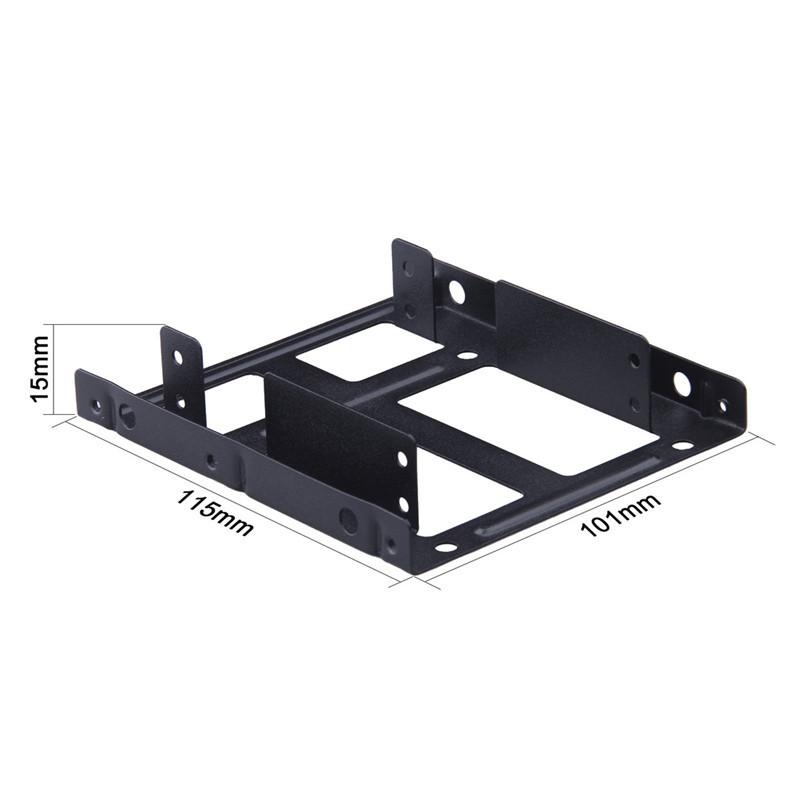 2,5 bis 3,5 Zoll Festplattenhalterung Festplatte Dual Desktop SSD Montagehalterung Interner Adapter