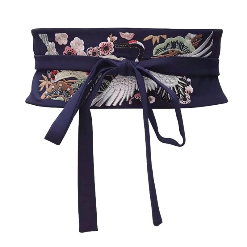 Exquisite Embroidery Hanfu Waistband for Women Wrap Dress Halter Dress Tie Belt