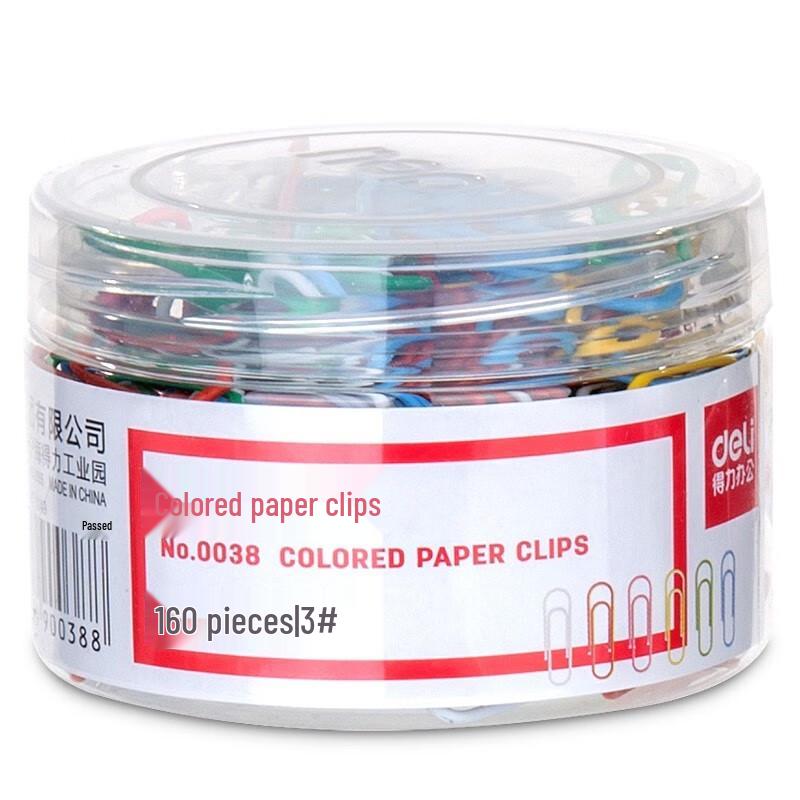 Deli 0038 Colored Paper Clips