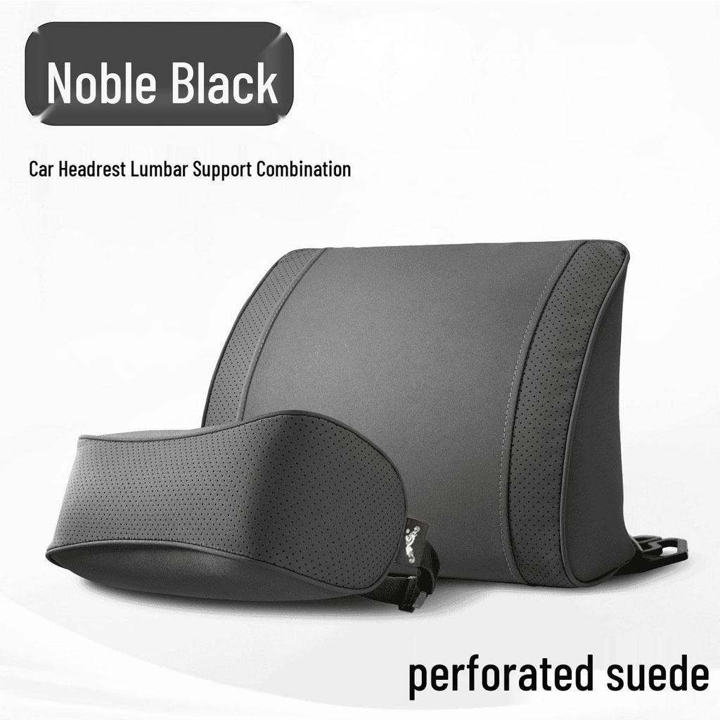 Car Seat Backrest & Neck Support Pillow Set - Unisex Breathable Lumbar & Headrest Cushion