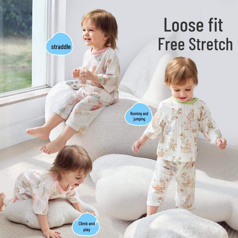 JOYNCLEON Baby 100% Cotton 3/4 Sleeve Pajama Set