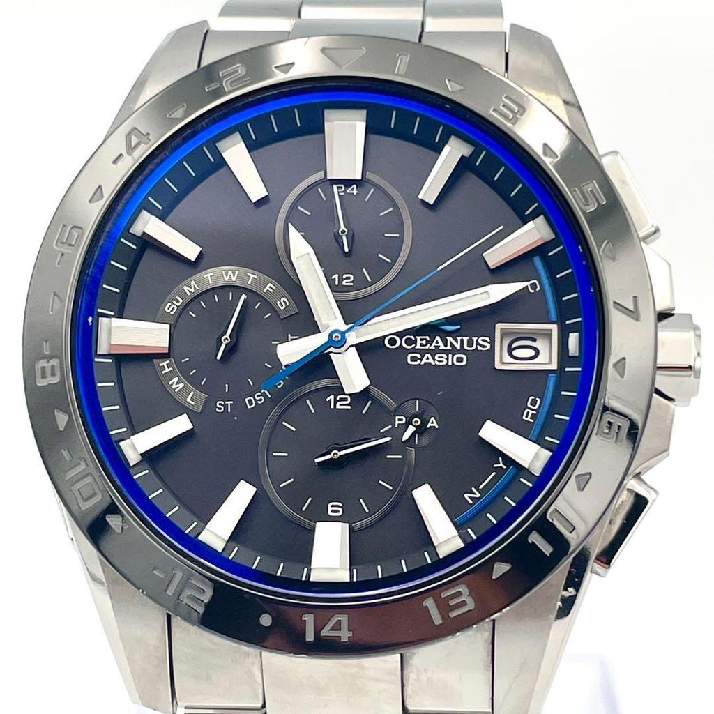 Used Beautiful condition OCEANUS Manta Radio Solar Titanium OCW-T3000A