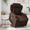 Vidaxl Reclining and Standing Upright Armchair with Massage, Electric, Brown