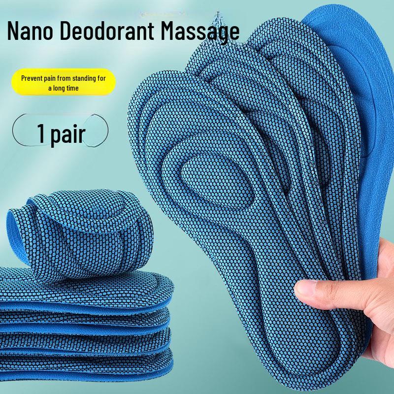 

Comfortable, Breathable Sports Insoles: Soft, Deodorizing, Sweat-Absorbing, Massage Arch Support Size 39/40 [Cuttable]