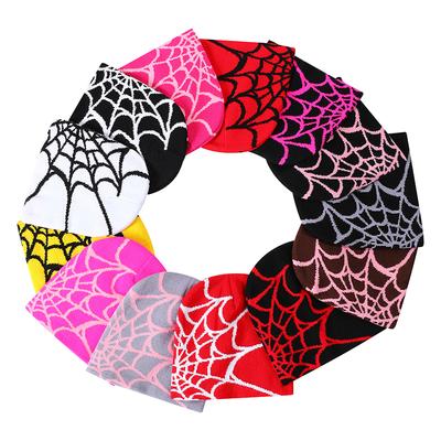 Niedriger MOQ Individuelle Mützenhersteller Ganzkörperdruck Jacquard Y2K Gothic Ohne Umschlag Umschlaglos Wintermütze Strickmütze Mit Logo