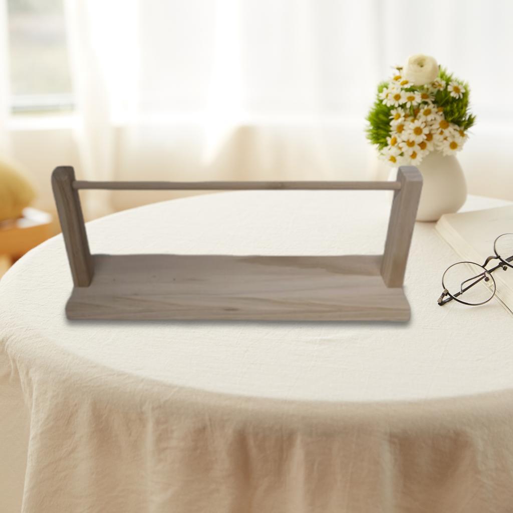 Wood Ribbon Organizer Tabletop Vintage Rotatable Practical Dispenser Storage