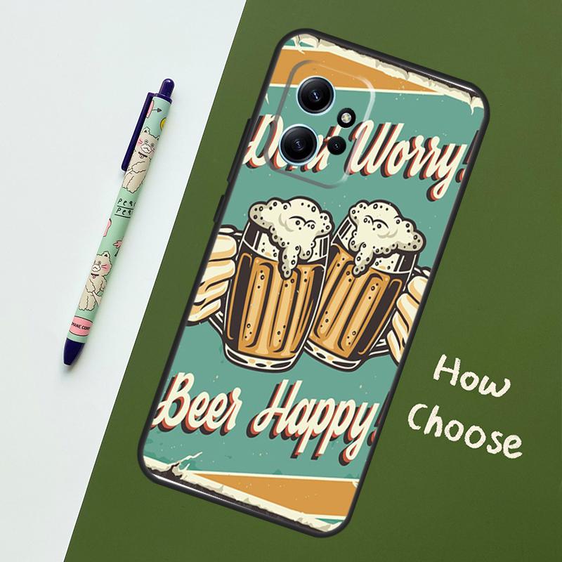 Alcohol Beers Drink Beer Case For Xiaomi Redmi Note 14 9 10 11 12 13 Pro 12S Cover For Redmi 15 13C 12C 10C 14C 15C