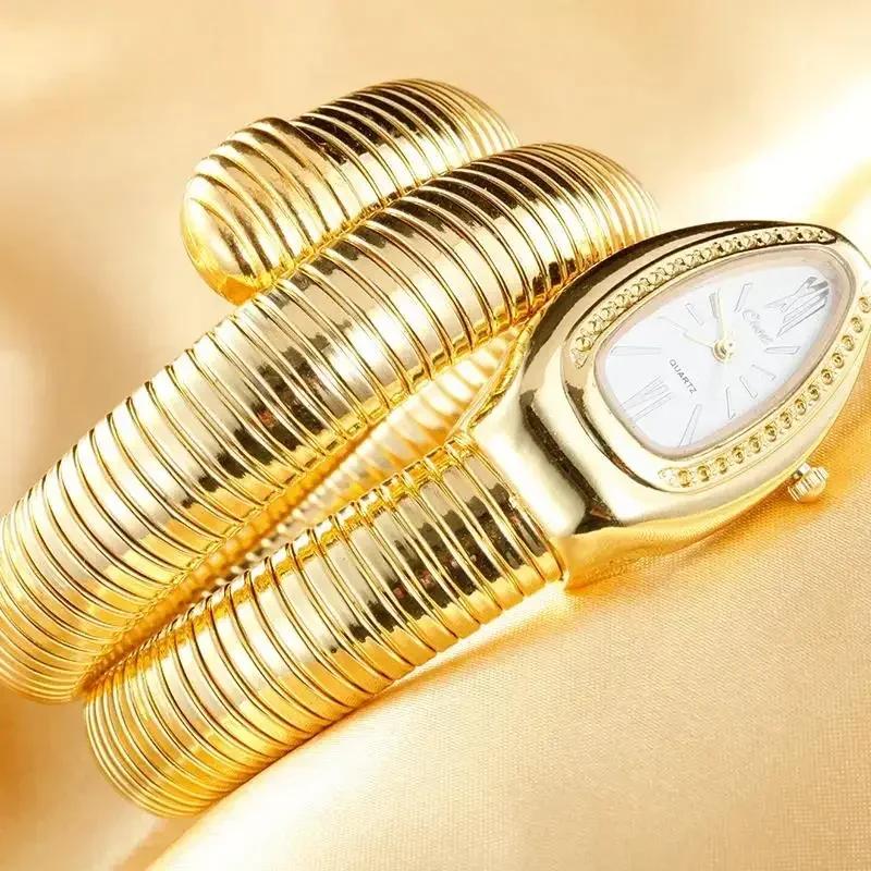 Women Luxury Stainless Steel Quartz Watch Bracelet High-quality Fashion Gold Ladies Wristwatch Only Watch
