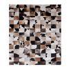 Retro American-Style Cowhide Carpet: High-Grade Leather Floor Mat for Living Room and Bedroom, Light Luxury, Soft, and Trendy Design.