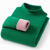 Camel Wool Women's Thick Fleece-Lined Semi-High Neck Top for Autumn/Winter