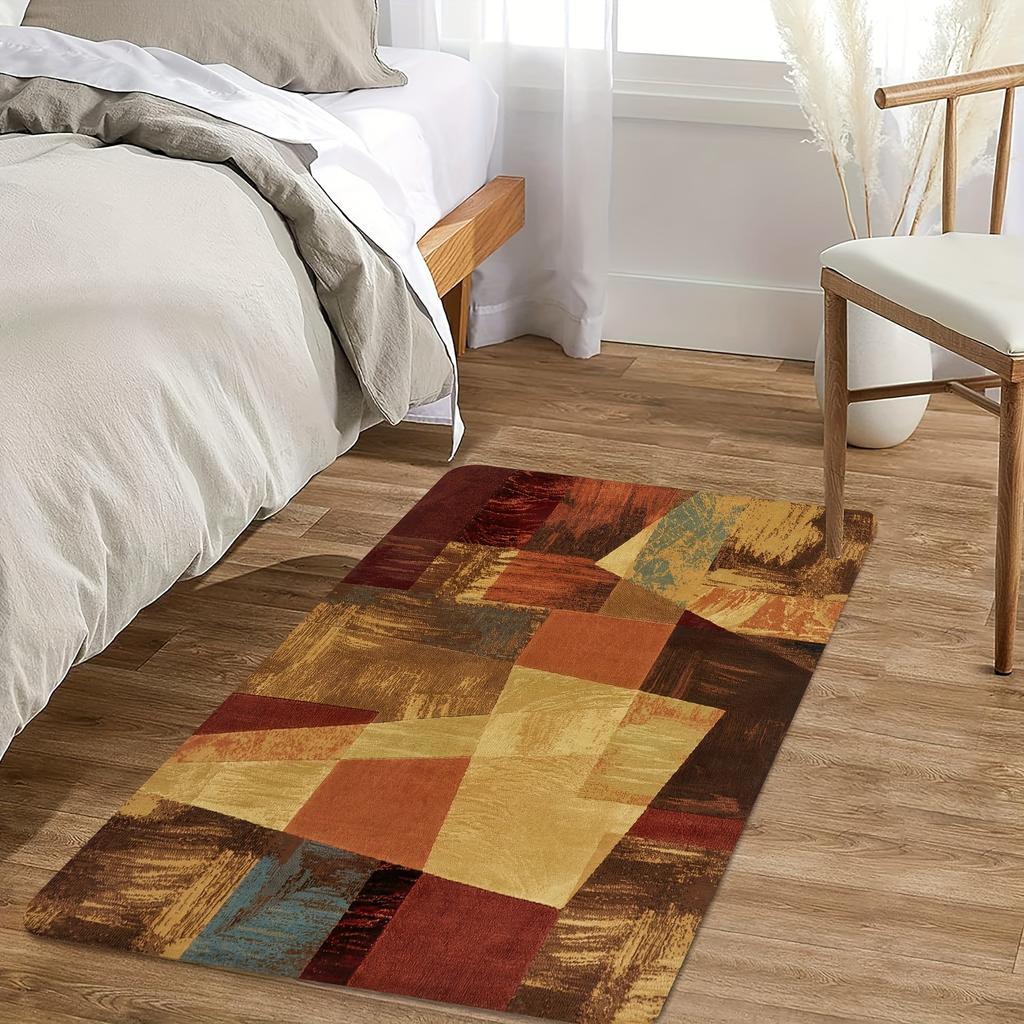 1 Stück Küchenteppich im kreativen Patchwork-Design, Anti-Ermüdungs-Küchenteppich, wasserdichter, rutschfester Teppich, Läuferteppich, Nachttischteppich, saugfähiger Teppich