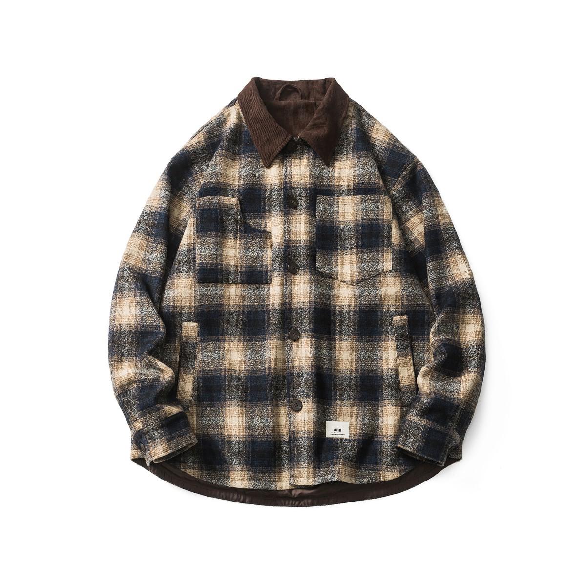 

RUINERS x DEVILRAY 2025 Autumn Wool Plaid Shirt Jacket 241JK09145 3XL
