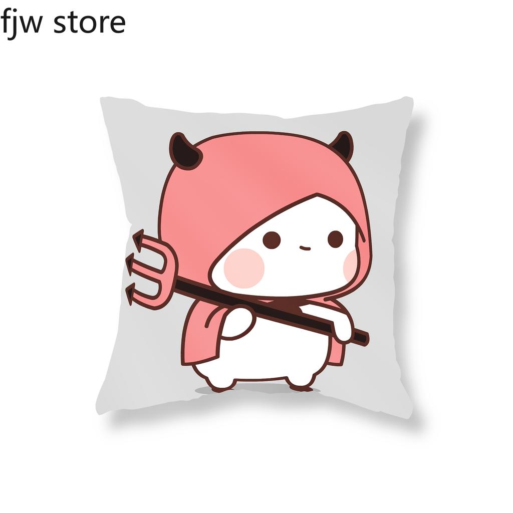Cute Anime Red Panda Boob Throw Pillow Cover Witch Vampire Mummy Zombie Halloween Party Decor Sofa Cushion  Home