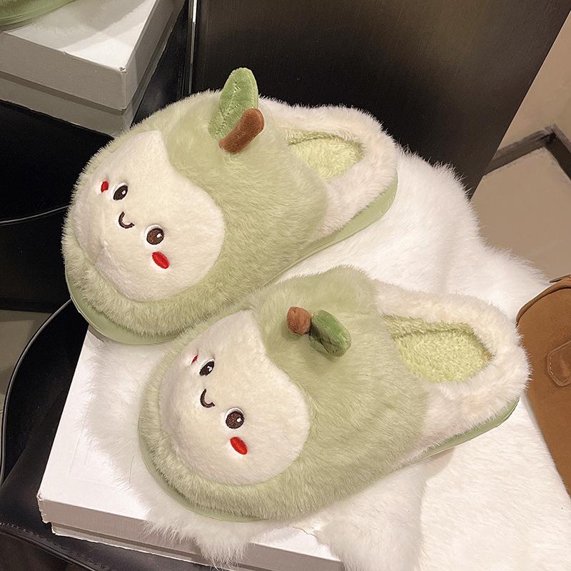 

Женские мультяшные милые плюшевые тапочки - Теплые и теплые хлопковые зимние домашние тапочки на толстой подошве, повседневная комнатная обувь 41