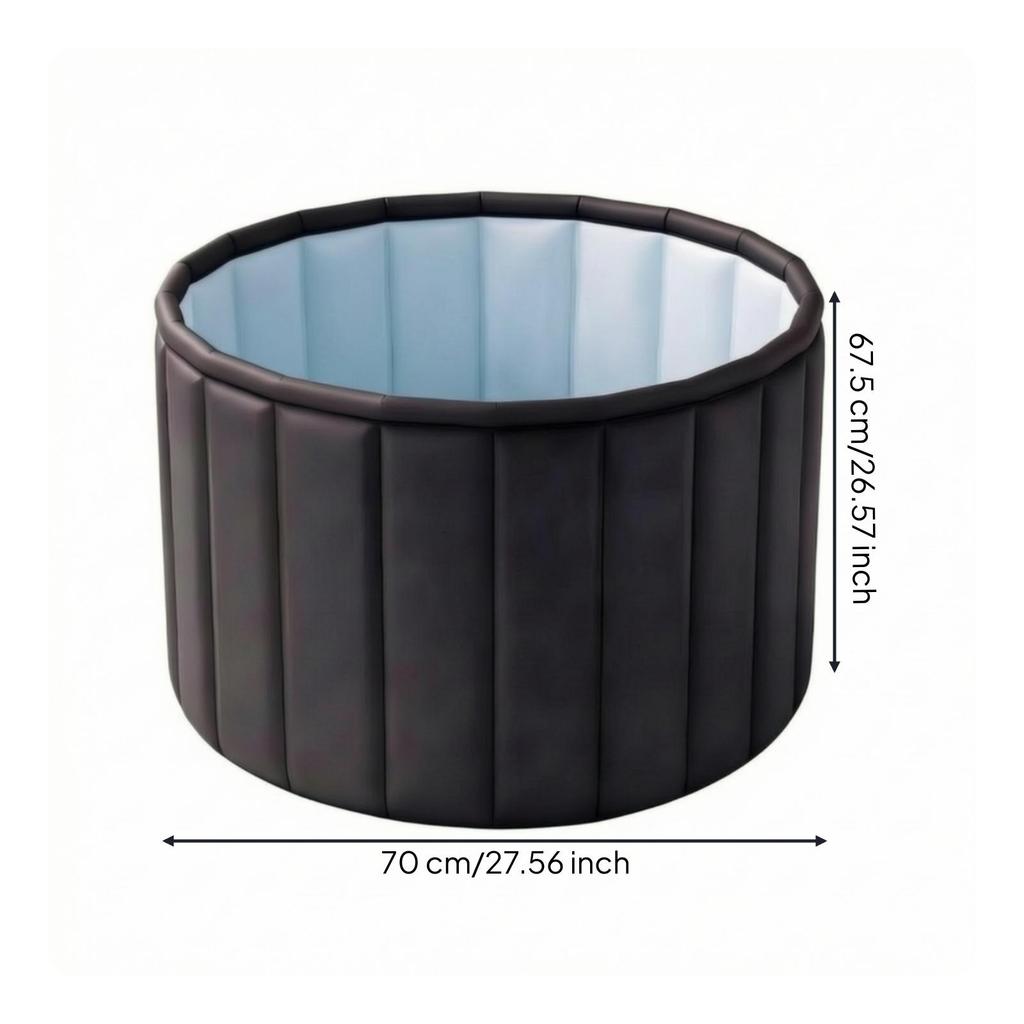 Cold Plunge Tub with Padded Rim Portable Bath Open-Top for Adults