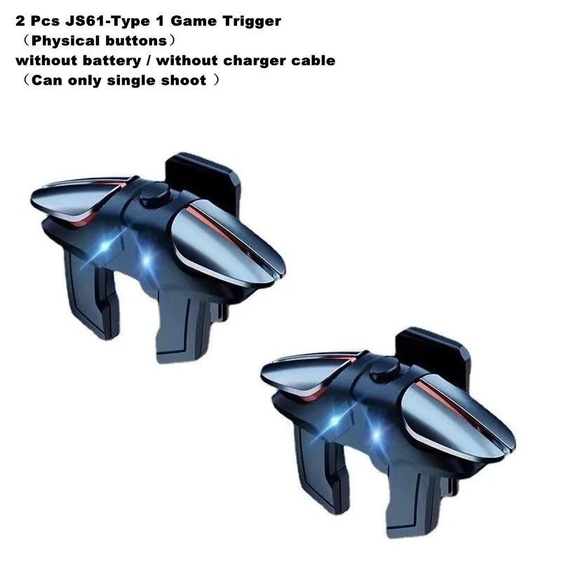 Für JS61 6 Finger Handy Gaming Trigger für PUBG Game Controller Gamepad Joystick Zielen Schießen L1R1 Taste für IOS Android