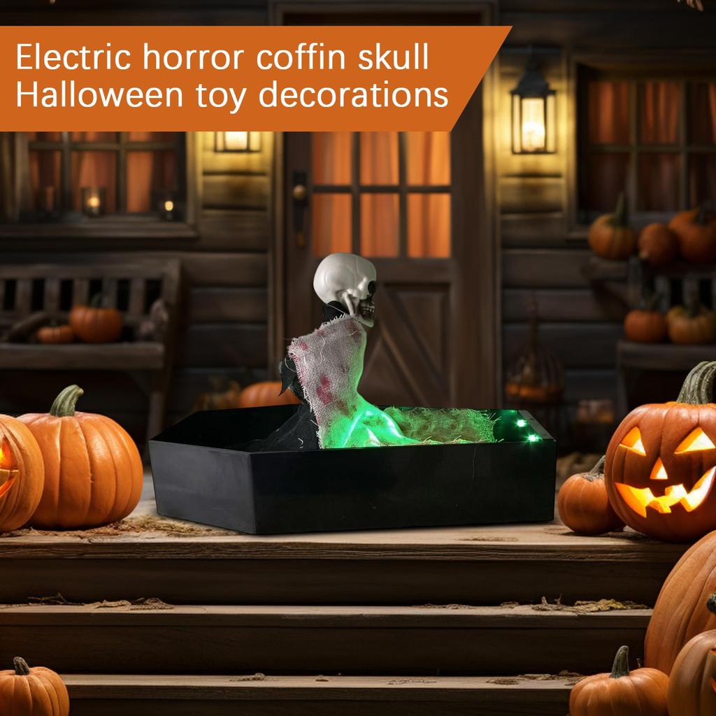 Halloween Sarg Skelett Licht Dekoration - Gruselige Requisiten, oder Party Dekoration, Haus