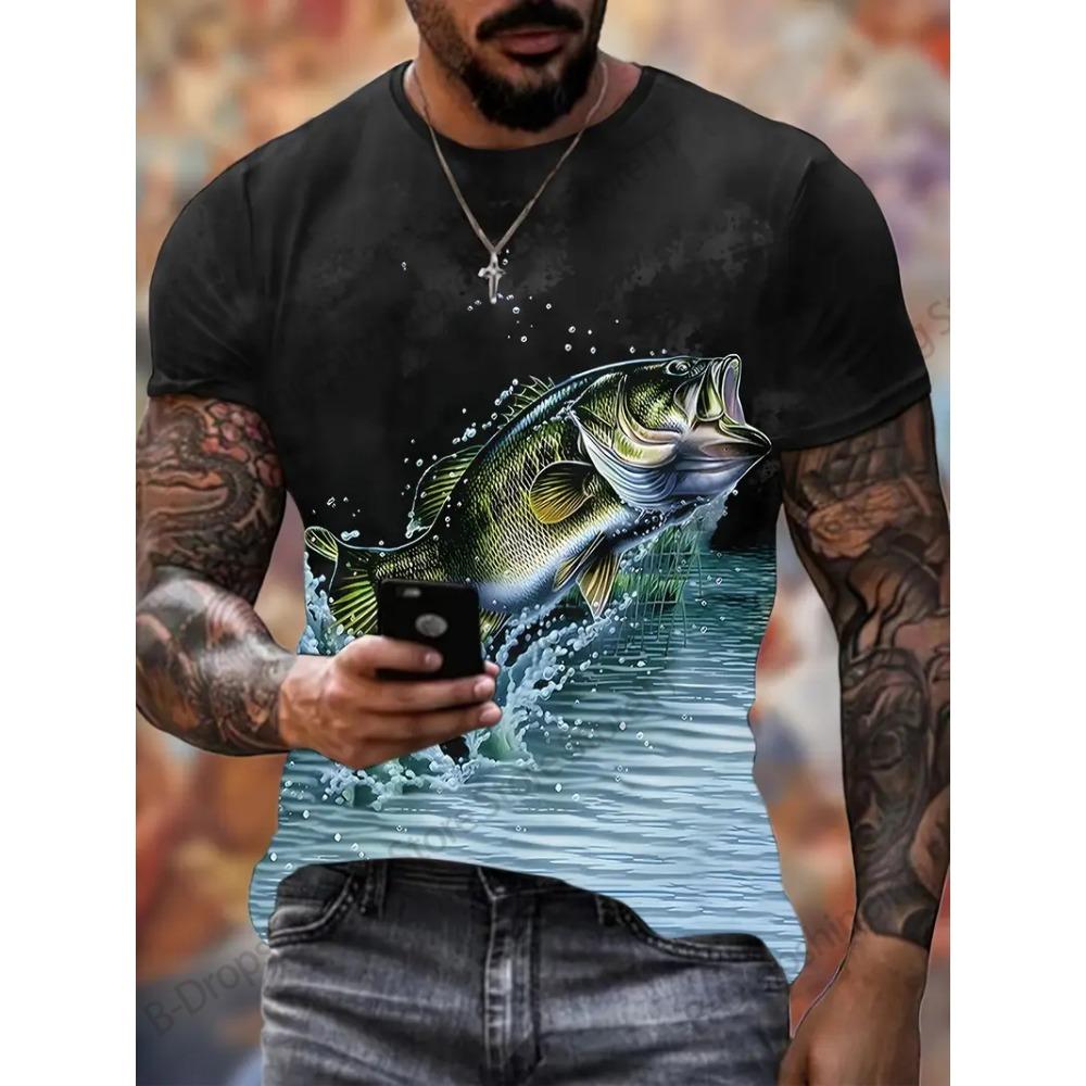 

New Outdoor Fishing 3d Print T-shirt Men Women Fashion Street Short Sleeve Tops Tees Kids Clothes oversized t shirt Graphic y2K 6XL