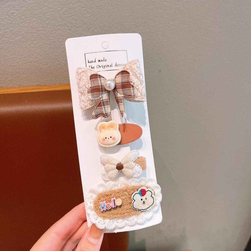 Adorable Plush Hair Clips for Girls & Babies – Butterfly Bang Clips & Duckbill Fabric Accessories