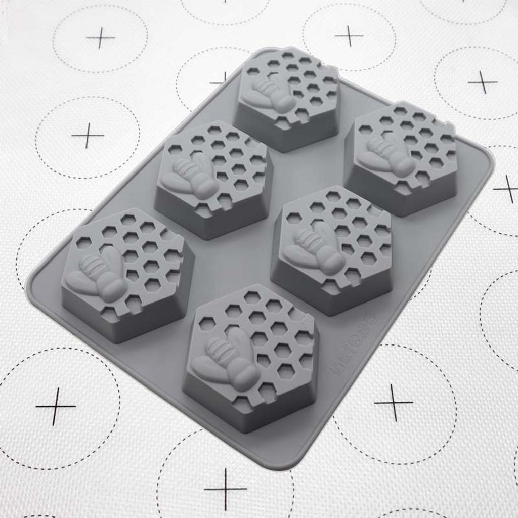 Silicone Molds For Baking 6 Cavities Non-Stick Baking Mould Candy Silicone Molds For Soap Wax Jellies Gummy Cake Pancake Ice