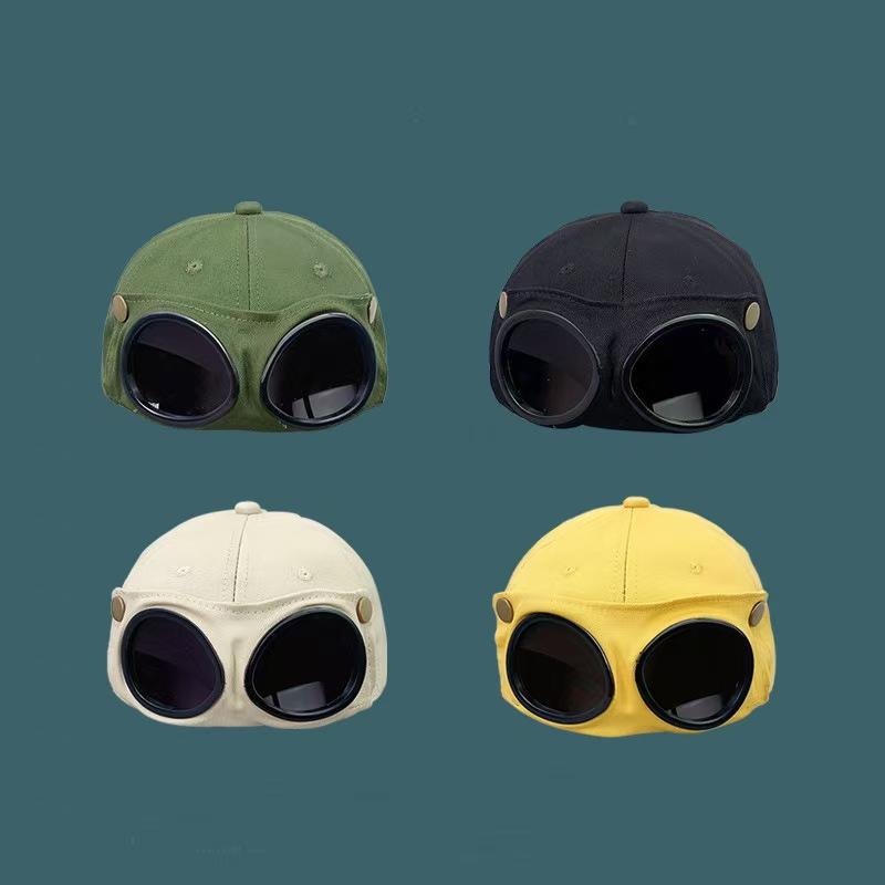 New Fashion Aviator Hat Summer Personality Glasses Baseball Cap Female Unisex Sunglasses Male Cap Baseballcap Boys Cap