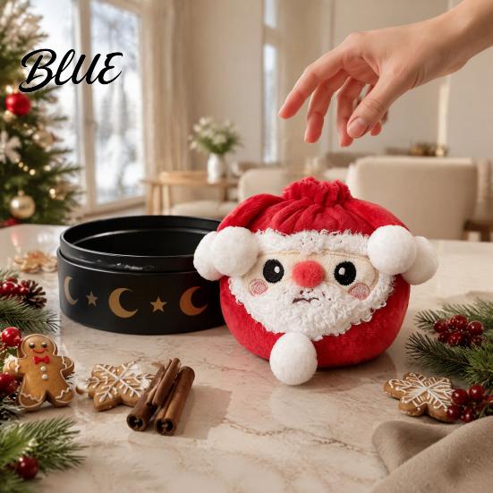 Handheld Squeezable Toys Christmas Plush Dumpling Stress Relief Toy Santa Claus Snowman Reindeer Holiday Reduction Toy Steamed Bun Squeeze Relaxation